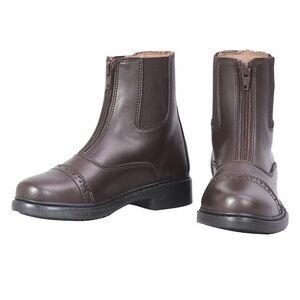 TuffRider Ladies Starter Front Zip Mocha Paddock Boots 3042-118 Size 6.5